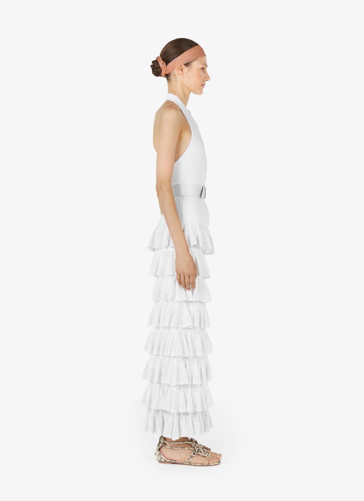 Halter-Neck Bodysuit ALAÏA WHITE HALTER-NECK BODYSUIT